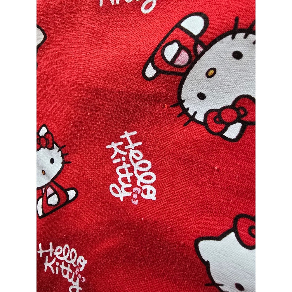 Hello Kitty Sweatshirt Womens S Red All Over Print Sanrio Crewneck Pilling - Picture 7 of 10